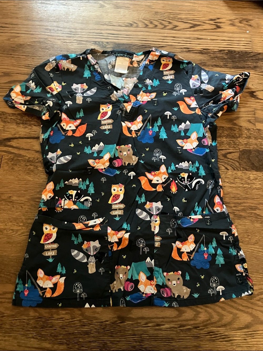 Pediatric Camping Scrub Top Size S